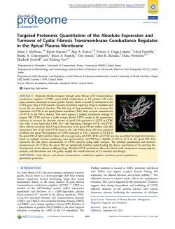 Targeted Proteomic Quantitation of the Absolute Expression and