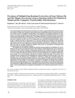 Article - The Philippine Agricultural Scientist