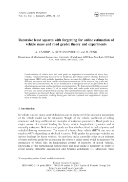 Recursive least squares with forgetting for online estimation of