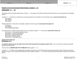 grades 11 &ndash; 12 - Achieve, Inc.