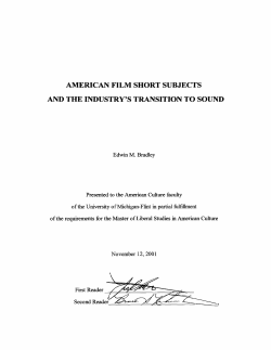 american film short subjects and the industry`s transition