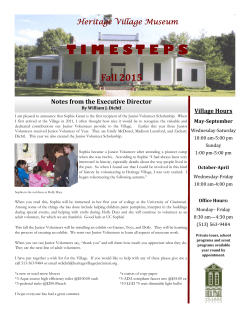 Newsletter - Heritage Village Museum
