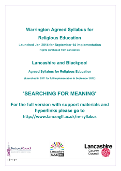 searching for meaning - Warrington Borough Council