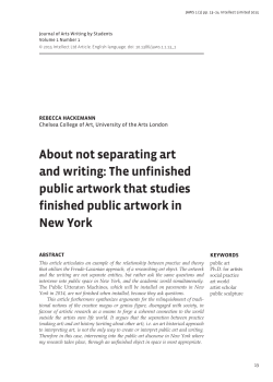 About not separating art and writing: The