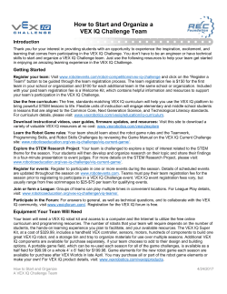 How to Start and Organize a VEX IQ Challenge Team