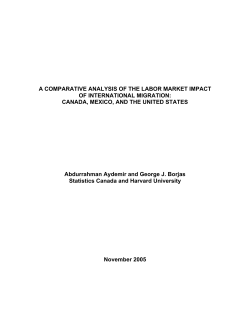 A COMPARATIVE ANALYSIS OF THE LABOR MARKET IMPACT OF