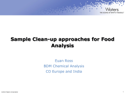Sample Clean-up approaches for Food Analysis