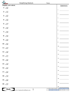 Simplifying Radicals