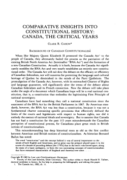 Comparative Insights Into Constitutional History