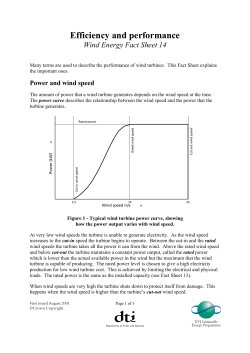 Efficiency and performance Wind Energy Fact Sheet 14