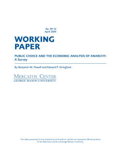 Public Choice and the Economic Analysis of