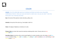 COLOR is the full visible light spectrum