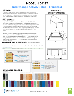 3-2-1&trade; Desk Interchange Activity Table - Trapezoid