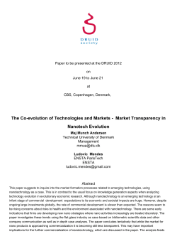 The Co-evolution of Technologies and Markets - Market