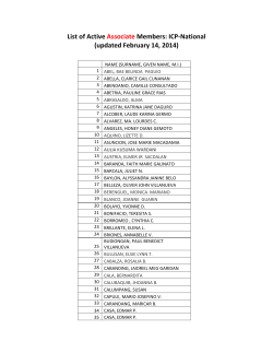 List of Active Associate Members: ICP