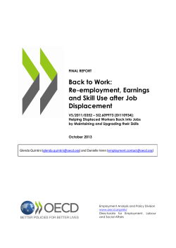 Back to Work: Re-employment, Earnings and Skill Use