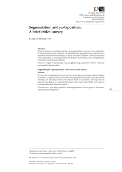 Segmentation and juxtaposition: A brief critical survey