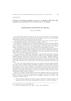 Appendix B. D. Pacini, &ldquo;Penetrating radiation on the sea&rdquo;, Le