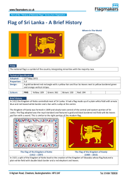 Flag of Sri Lanka - A Brief History