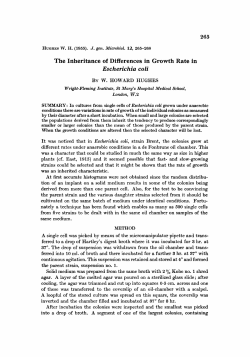 The Inheritance of Differences in Growth Rate in