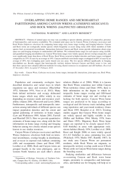 overlapping home ranges and microhabitat partitioning among