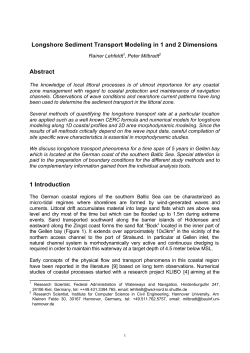 Longshore Sediment Transport Modeling in 1 and 2 Dimensions