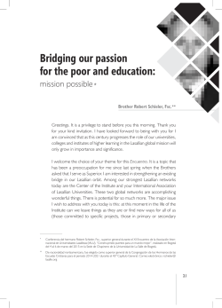 Bridging our passion for the poor and education