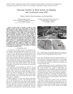 Detecting Symbols on Road Surface for Mapping and Localization