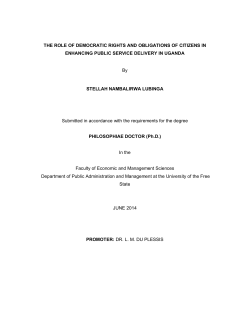 THE ROLE OF DEMOCRATIC RIGHTS AND OBLIGATIONS OF