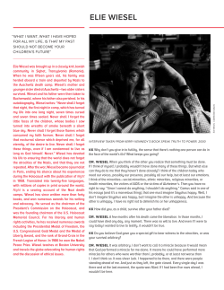 ELIE WIESEL - Robert F. Kennedy Human Rights