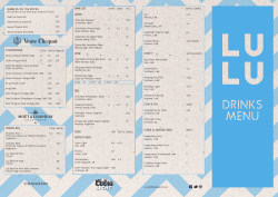 drinks menu - Lulu | Edinburgh