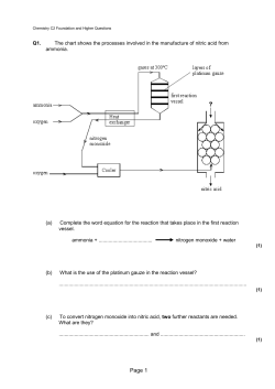 CHEMISTRY: Higher and Foundation Questions