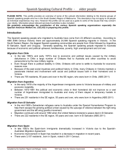 Spanish Speaking Cultural Profile - older people