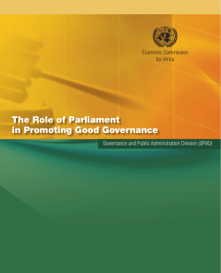 The Role of Parliament in Promoting Good Governance