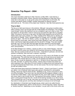 GreenIce 2004 - Arctic Newsletters