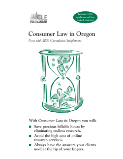 Consumer Law in Oregon