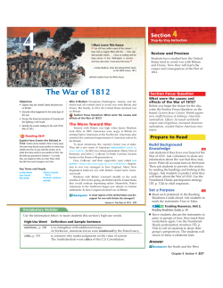 Section 4 The War of 1812