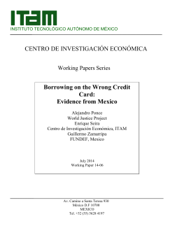 Borrowing on the Wrong Credit Card: Evidence from Mexico