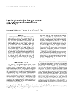 Inversion of geophysical data over a copper gold