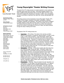 YPT`s Writing Process. - Young Playwrights` Theater