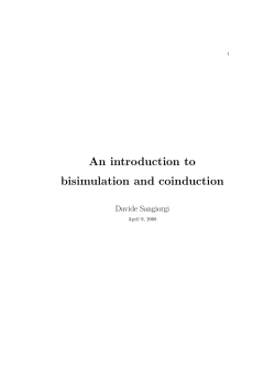 An introduction to bisimulation and coinduction