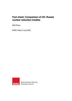 Fact sheet: Comparison of US&ndash;Russia nuclear reduction treaties