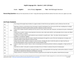 High School English 1 - Maury County Public Schools