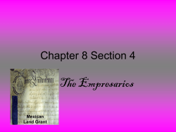8.4 The Empresarios