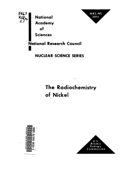 Radiochemistry of Nickel