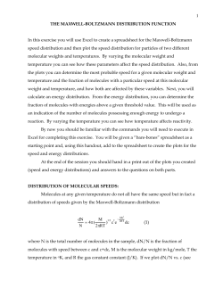 the maxwell-boltzmann distribution function