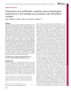 Temperature and acidification variability reduce physiological