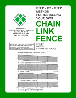 by - step method for installing your own chain link fence