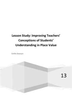 Improving Teachers` Conceptions of Students` Understanding in