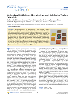 Cesium Lead Halide Perovskites with Improved Stability for Tandem